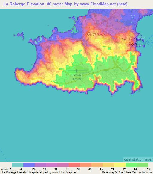 La Roberge,Guernsey Elevation Map