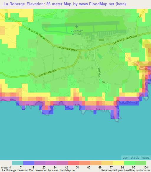 La Roberge,Guernsey Elevation Map