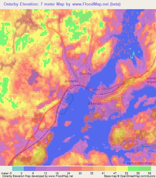 Osterby,Finland Elevation Map