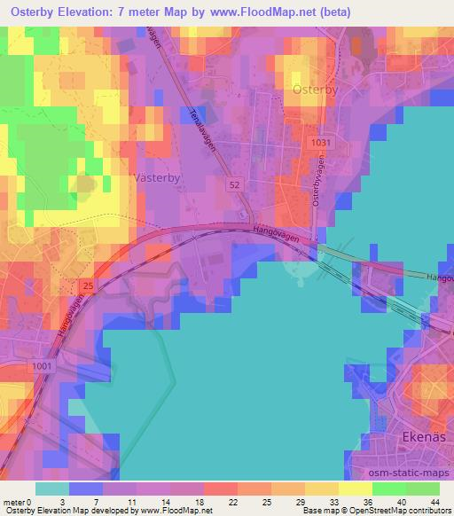 Osterby,Finland Elevation Map