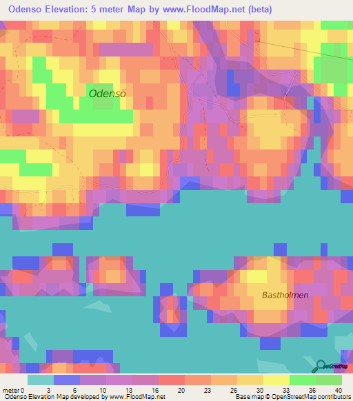 Odenso,Finland Elevation Map