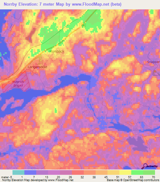 Norrby,Finland Elevation Map