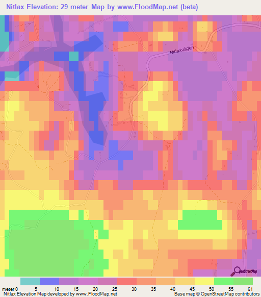 Nitlax,Finland Elevation Map