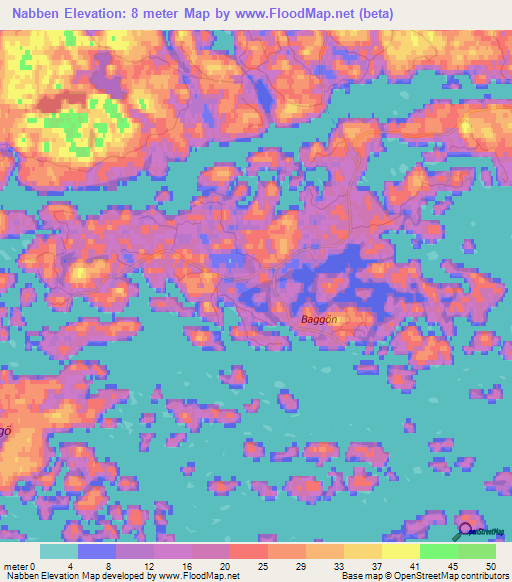 Nabben,Finland Elevation Map