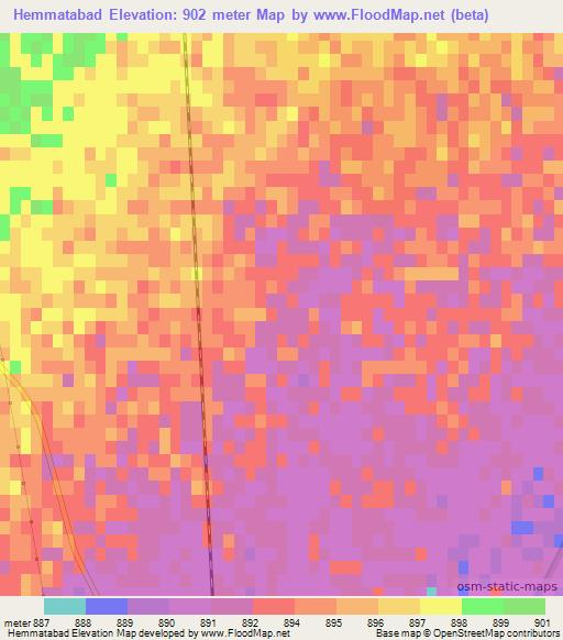 Hemmatabad,Iran Elevation Map