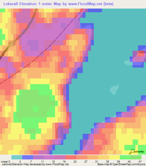 Leksvall,Finland Elevation Map