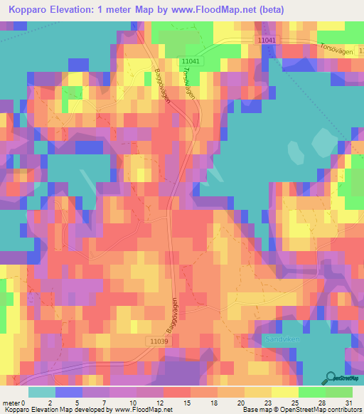 Kopparo,Finland Elevation Map