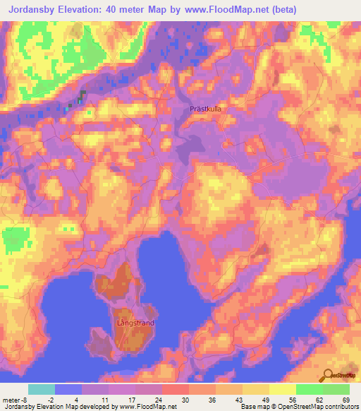 Jordansby,Finland Elevation Map