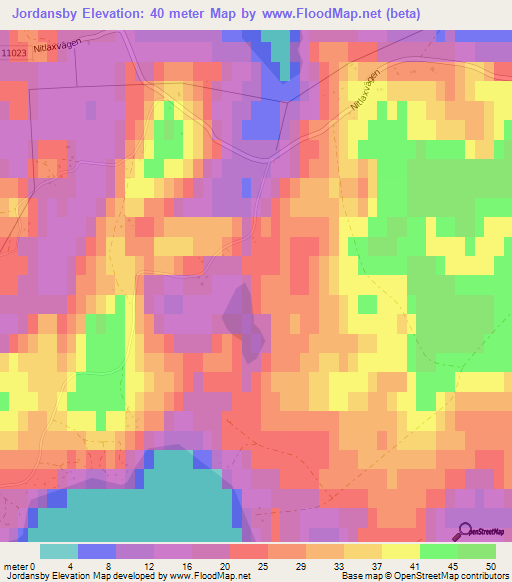 Jordansby,Finland Elevation Map