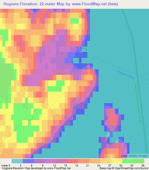 Hogsara,Finland Elevation Map