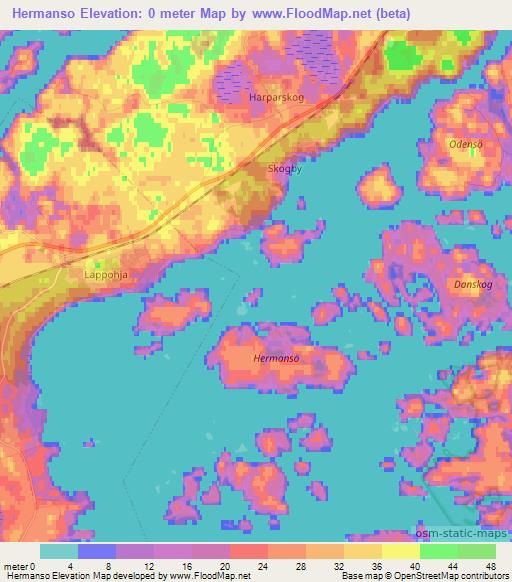 Hermanso,Finland Elevation Map