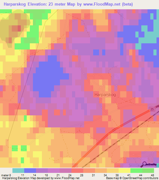 Harparskog,Finland Elevation Map