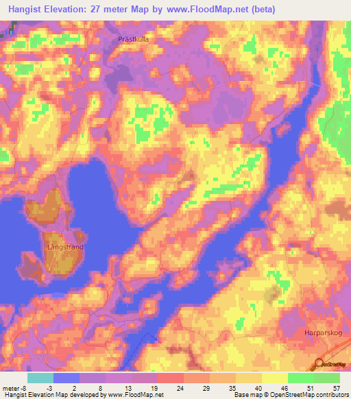 Hangist,Finland Elevation Map