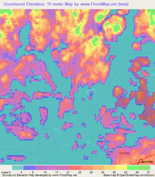 Grundsund,Finland Elevation Map