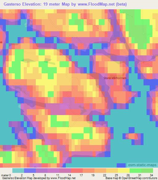 Gasterso,Finland Elevation Map
