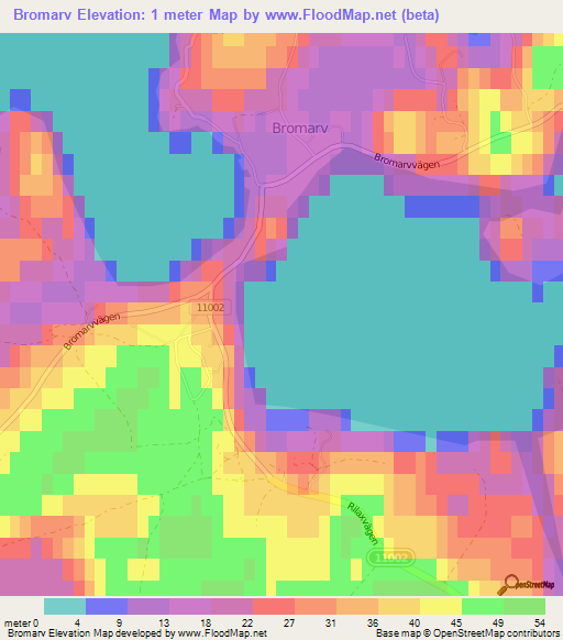 Bromarv,Finland Elevation Map