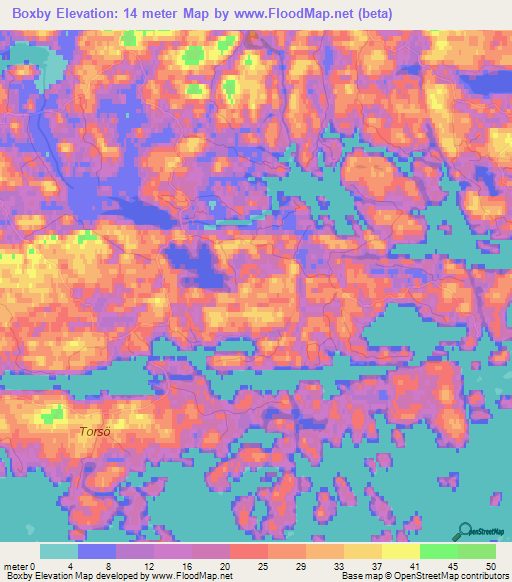 Boxby,Finland Elevation Map