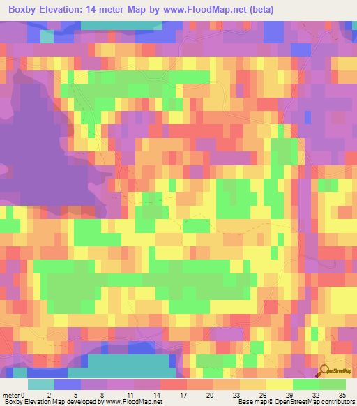 Boxby,Finland Elevation Map
