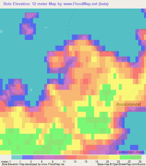 Bole,Finland Elevation Map