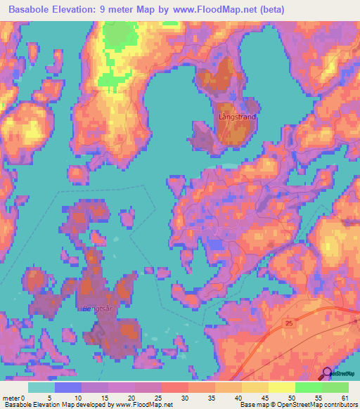 Basabole,Finland Elevation Map
