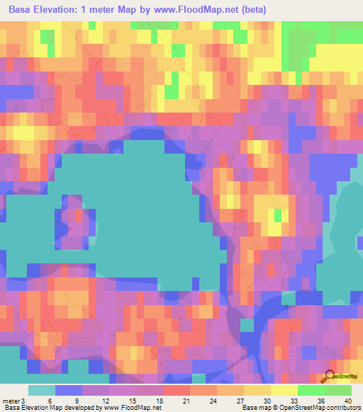 Basa,Finland Elevation Map