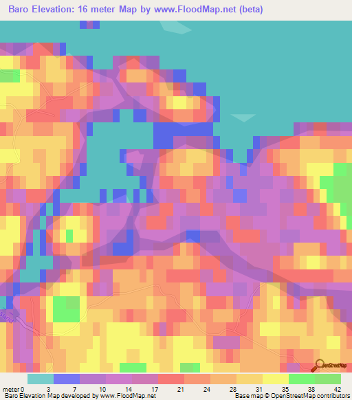 Baro,Finland Elevation Map