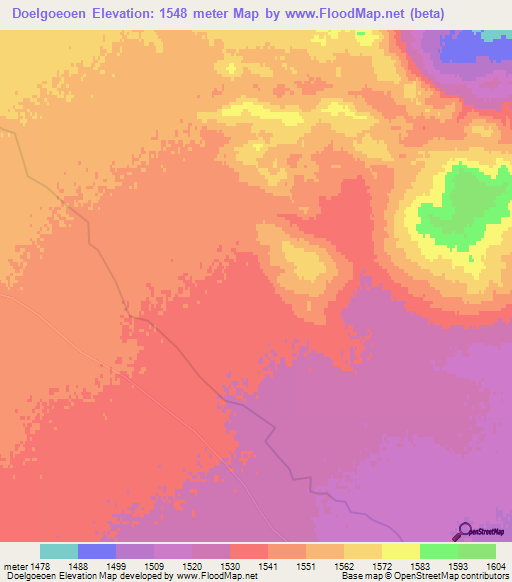 Doelgoeoen,Mongolia Elevation Map