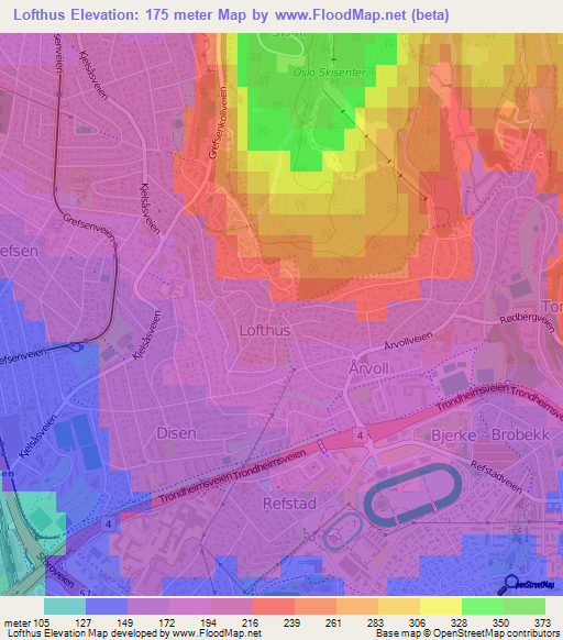 Lofthus,Norway Elevation Map