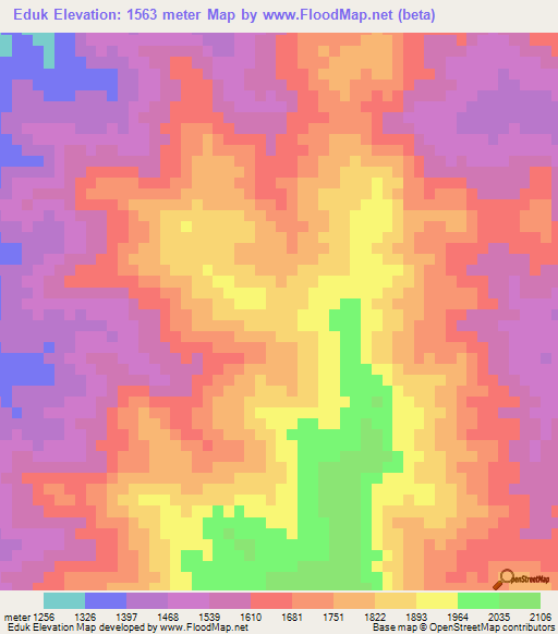 Eduk,Eritrea Elevation Map