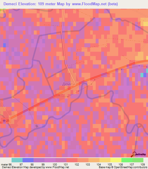 Demeci,Ukraine Elevation Map