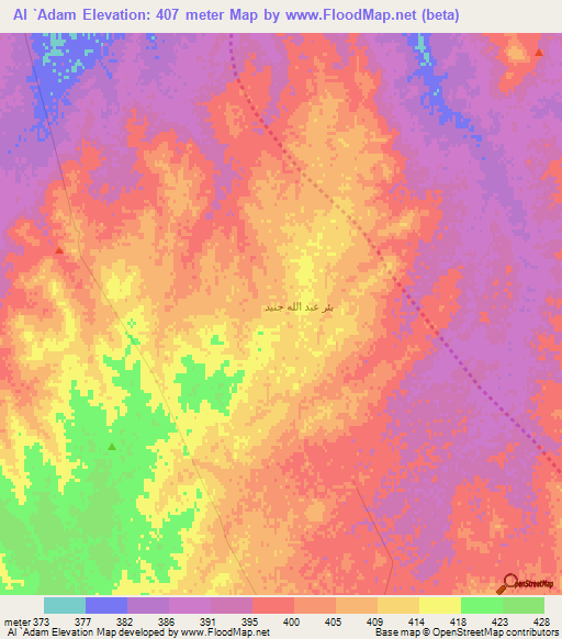 Al `Adam,Syria Elevation Map