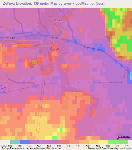 Zul'nya,Ukraine Elevation Map
