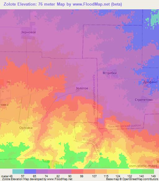 Zolote,Ukraine Elevation Map