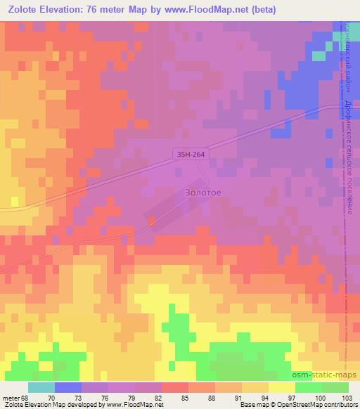 Zolote,Ukraine Elevation Map