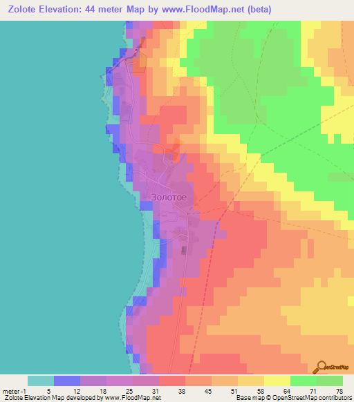 Zolote,Ukraine Elevation Map