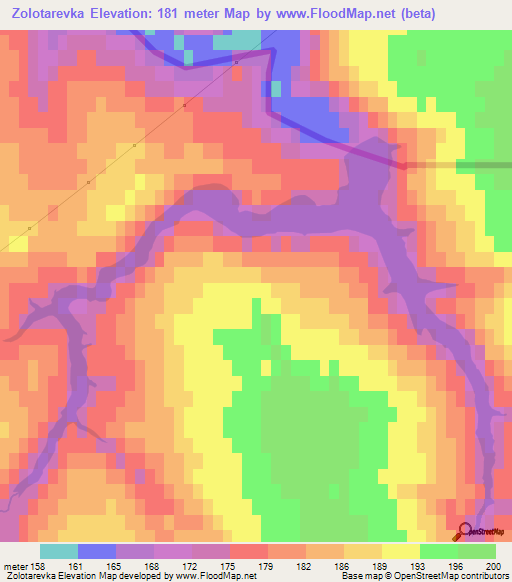 Zolotarevka,Ukraine Elevation Map