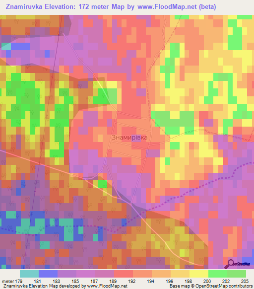 Znamiruvka,Ukraine Elevation Map