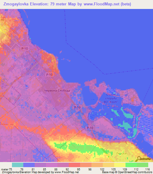 Zmogaylovka,Ukraine Elevation Map