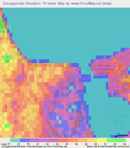 Zmogaylovka,Ukraine Elevation Map