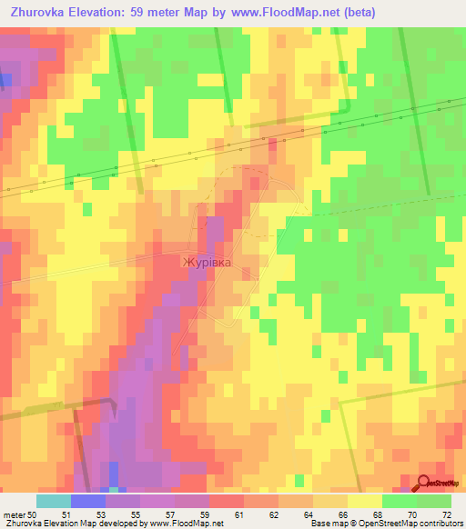 Zhurovka,Ukraine Elevation Map