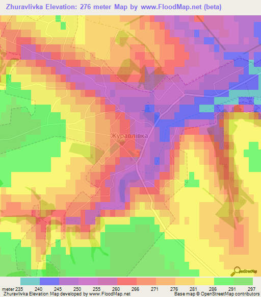 Zhuravlivka,Ukraine Elevation Map