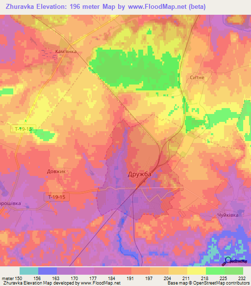 Zhuravka,Ukraine Elevation Map