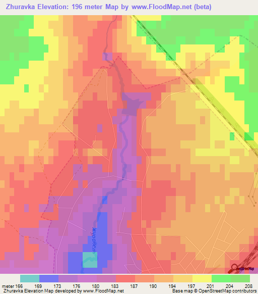 Zhuravka,Ukraine Elevation Map