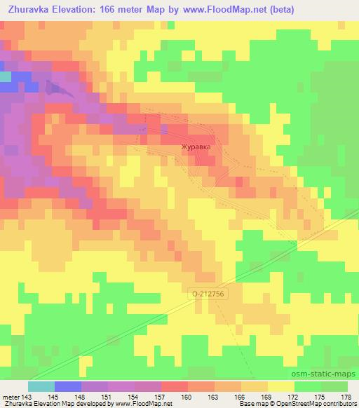 Zhuravka,Ukraine Elevation Map