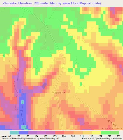 Zhuravka,Ukraine Elevation Map