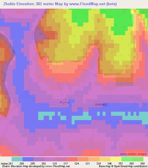 Zhukiv,Ukraine Elevation Map
