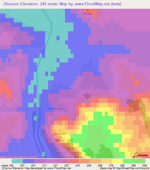 Zhornuv,Ukraine Elevation Map