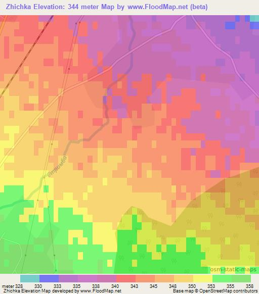Zhichka,Ukraine Elevation Map