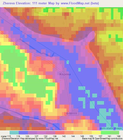 Zhereva,Ukraine Elevation Map