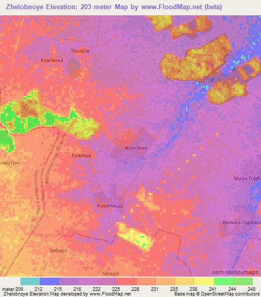 Zhelobnoye,Ukraine Elevation Map